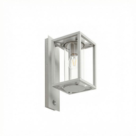 Ferda Außenwandlampe Wandleuchte Sensor E27 IP44 hellgrau Gartenlampe Leuchte - 4255830906985