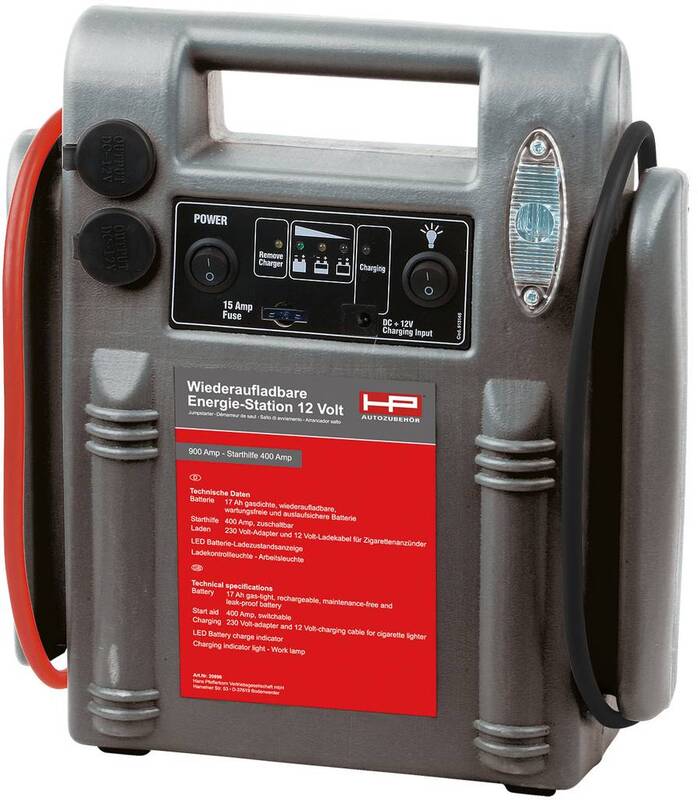 HP Autozubehör Schnellstartsystem 20896 Starthilfestrom (12 V)=400 A - 4007928208965