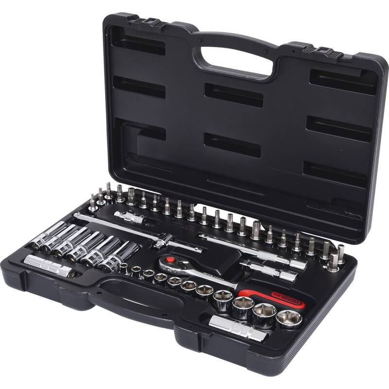 KS Tools Steckschlüsselsatz 3/8'' 46-teilig Chrom-Vanadium FlankTraction Set - 4042146100226