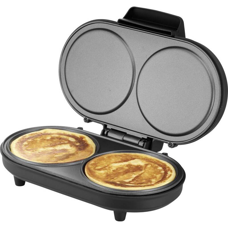 Unold Doppel-Pancake-Maker Schwarz Edelstahl 1000W Antihaftbeschichtung 2-fach - 4011689481659