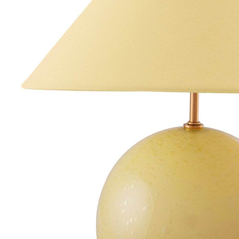 Globen Lighting Tischleuchte IRIS LED Lampe Leuchte Vintage Giallo 39cm Höhe - 7319436246078