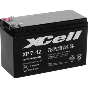 B-Ware XCELL Bleiakku XP712 12V 7Ah AGM wartungsfrei Flachstecker 4,8 mm