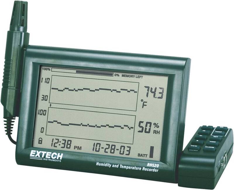Extech Luftfeuchtemessgerät Hygrometer RH101 10 % rF 95 % rF RH520A-220 - 0793950445204