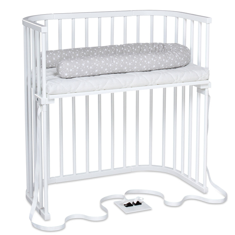 Babybay Baby Beistellbett Babybett Boxspring Liegefläche 51 x 89 cm Buche weiß - 4260095222459
