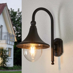 B-Ware Lindby Außenwandleuchte Gartenleuchte Daphne LED Lampe dimmbar schwarz IP44