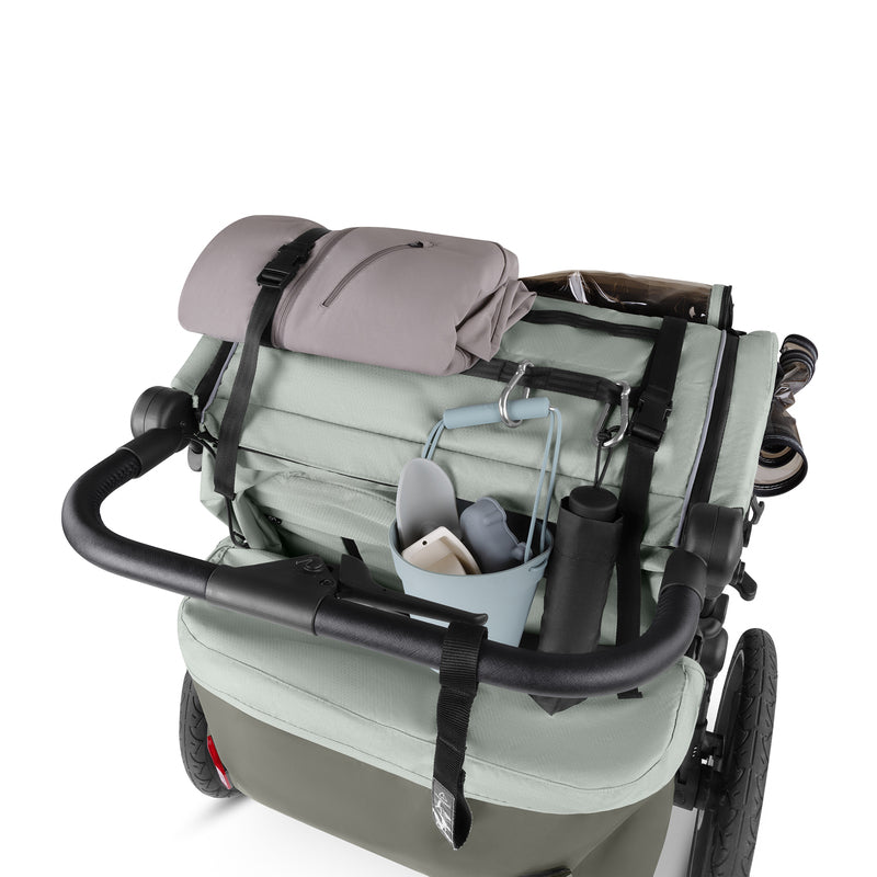 ABC Design Fahrradanhänger Tour 2 Zweisitzer Jogger-Modus Olive 5-Punkt-Gurt 79 - 4045875074738