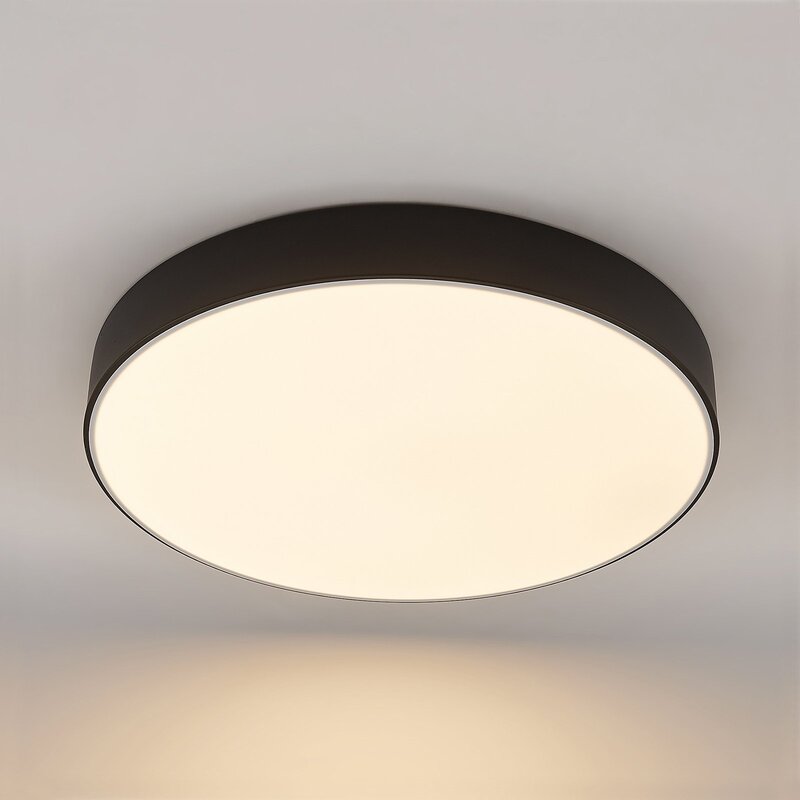Lindby Simera LED-Deckenlampe Deckenlampe Lampe Leuchte 27 W Ø 50 cm schwarz - 4251096585629