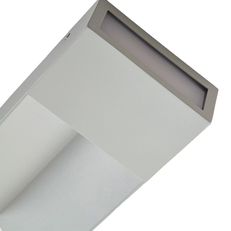 Kaholo LED-Außenwandleuchte eckig Aluminium IP44 hellgrau Gartenlampe Leuchte - 4255830907692