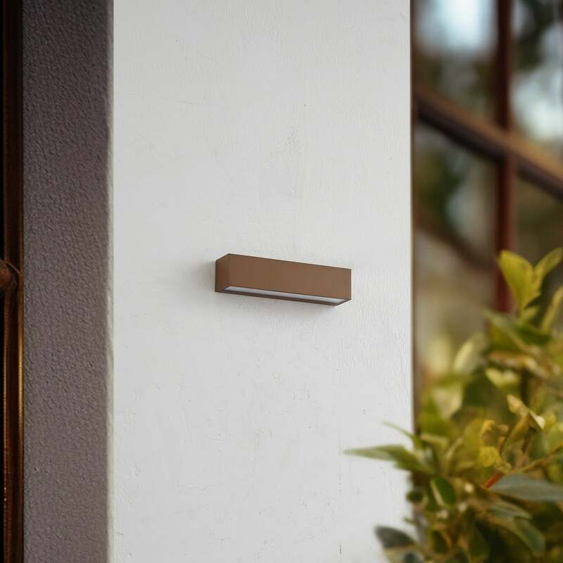 Lucande Außenwandleuchte Lengo LED Gartenlampe Wandleuchte braun IP65 3000K - 4251911798401