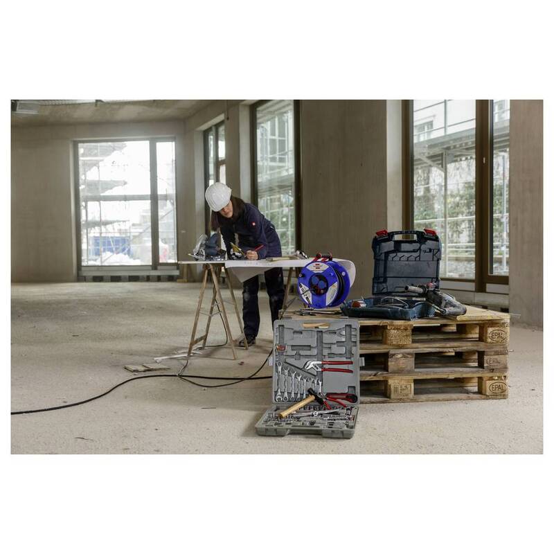 Brennenstuhl Kabeltrommel Garant IP44 25m H07RN-F 3G2,5 Gewerbe Baustelle blau - 4007123141340