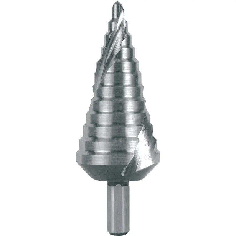 RUKO Stufenbohrer HSSE-Co 5 Cobalt 3-Flächenschaft 6-37mm 100mm Länge 1 Stück - 4007140035578
