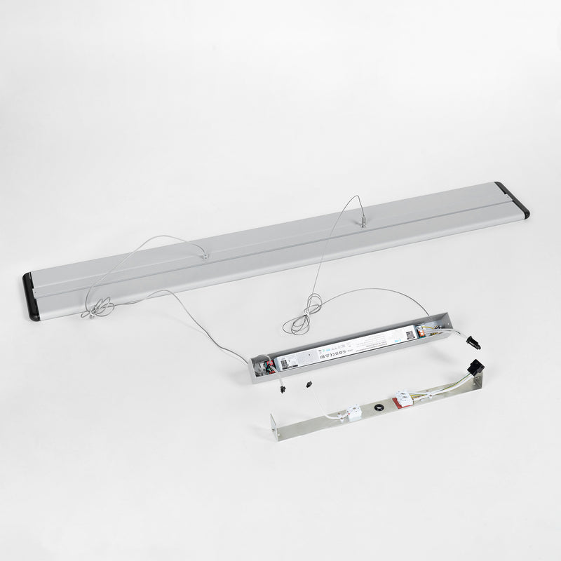 Prios Hängeleuchte Pendelleuchte Zyair LED Lampe dimmbar silber 120x17,2cm - 4251911759235