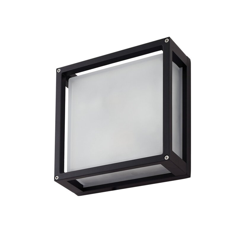 Lucande Außenwandlampe Aurelien anthrazit 25x25 cm mit Sensor IP54 - 4251911797268