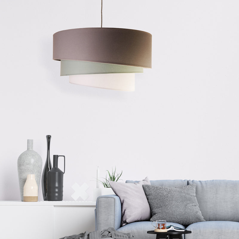 Euluna Deckenleuchte Trio monocolor Deckenlampe Lampe Leuchte mit Stoffschirm745 - 5903689182676