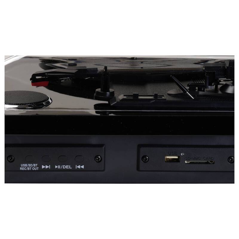 Denver Plattenspieler Riemenantrieb VPL-230B Retro Design Schwarz Bluetooth - 5706751068003