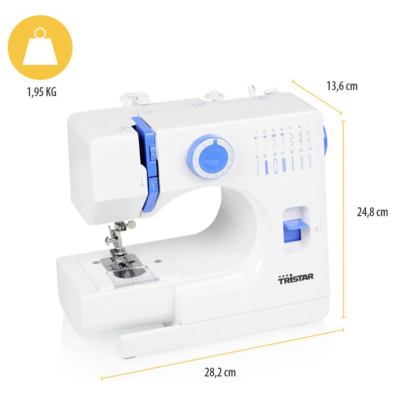 Tristar Freiarmnähmaschine SM-6003 Nähmaschine 14 Programme LED Licht Weiß - 8711387999031