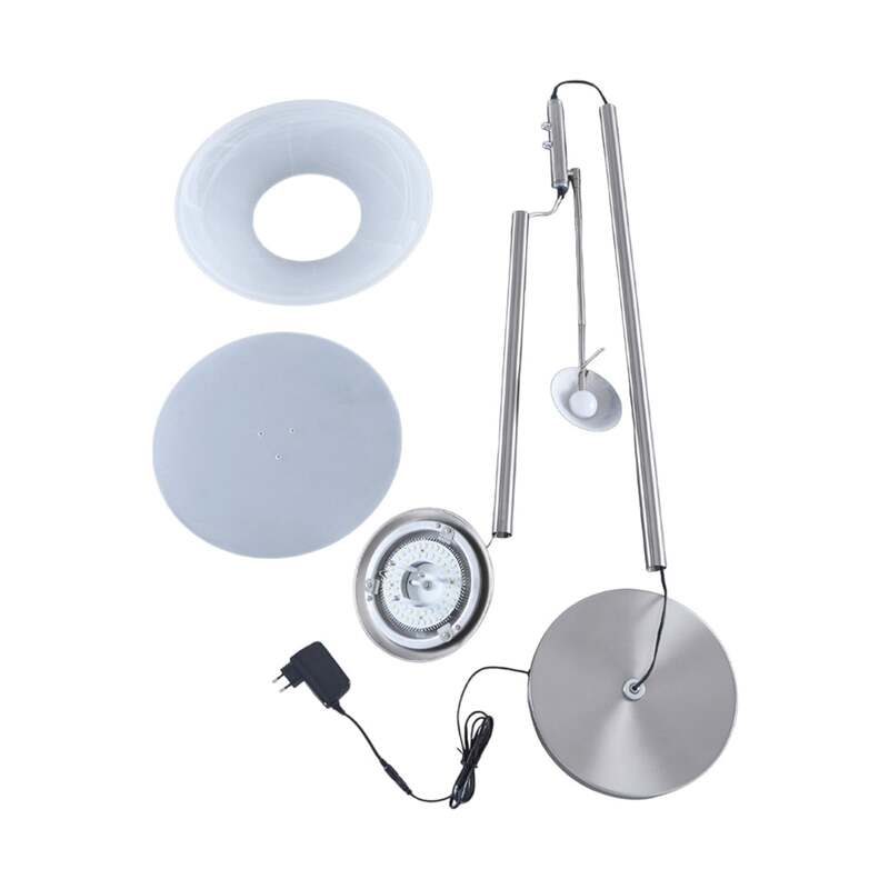 Lindby Stehleuchte Deckenfluter LED Leselicht Ragna nickel dimmbar Leselampe - 4251096519662
