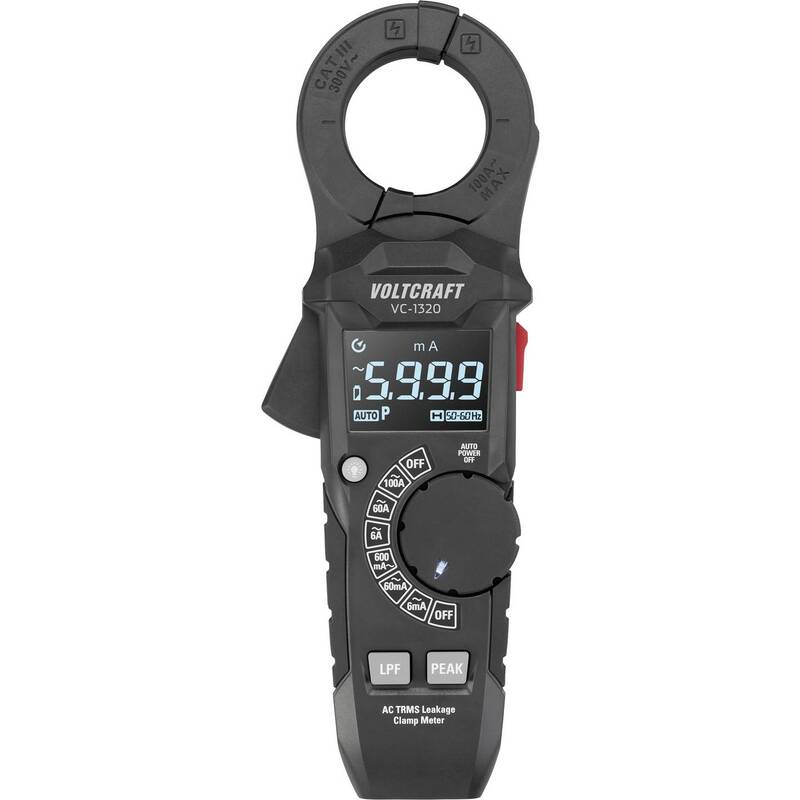 Voltcraft Leckstromzange VC-1320 1µA digital Anzeige 6000 Counts präzise Messung - 4064161481623