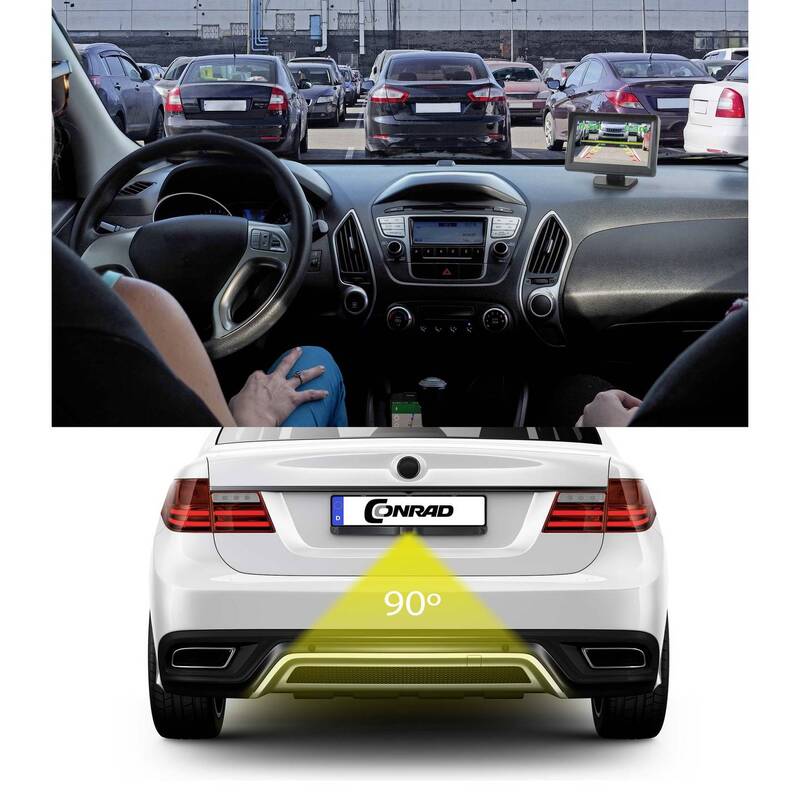 Renkforce Funk-Rückfahrvideosystem SB505 Kamera Abstandshilfslinien LCD 4.3" - 4064161076584
