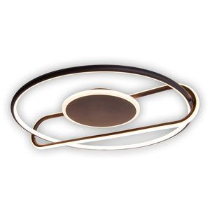 B-Ware Deckenleuchte Lampe Näve LED Brendan schwarz Aluminium Silikon rund 54 cm