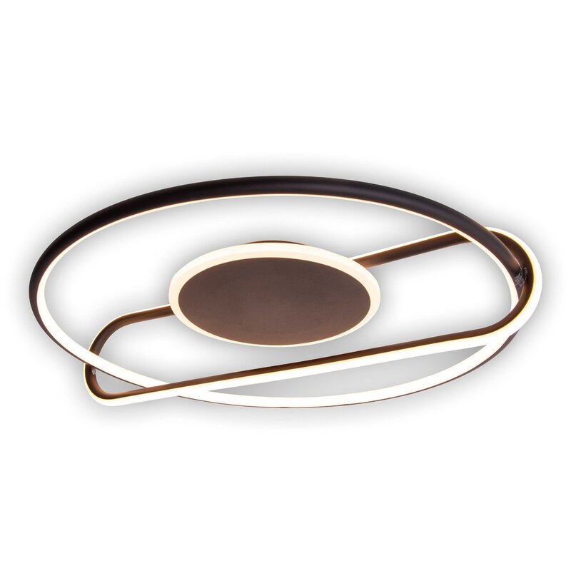 Deckenleuchte Lampe Näve LED Brendan schwarz Aluminium Silikon rund 54 cm - 4003222884225