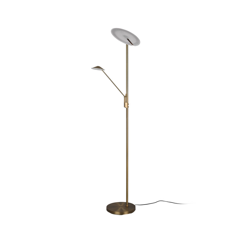 Trio Lighting Stehleuchte Leselampe LED Brantford altmessing Zusatzbeleuchtung - 4017807525243