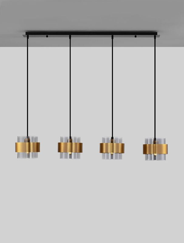 Nova Luce Pendelleuchte Hängeleuchte SIANNA E27 LED 4-fach Gold SIEHE TEXT/FOTO - 5212017445421