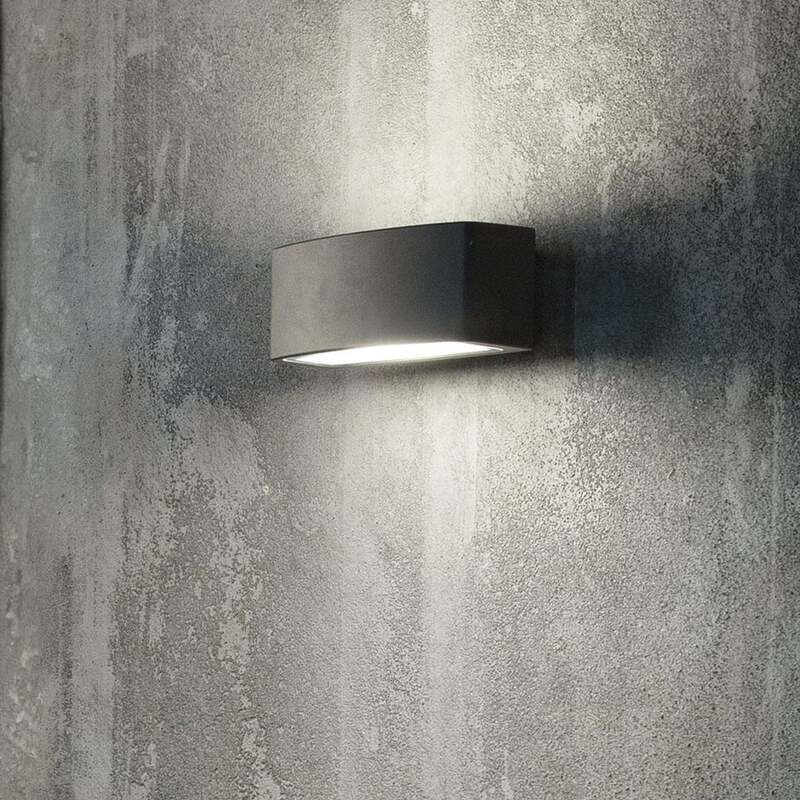 Ideallux Außenwandlampe Wandlicht Leuchte Ideallux Andromeda Aluminium 22 cm - 8021696061580