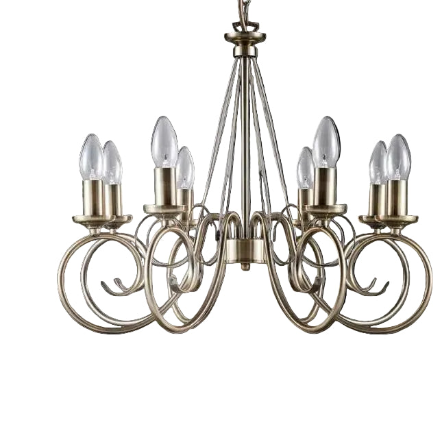 Lindby Kronleuchter Hängeleuchte Marnia LED 8-flg dimmbar altmessing Ø53cm 150cm - 4251096524147