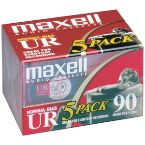 5x B-Ware Maxell Audiokassette 90 min 5er Set Normal Bias Audio Kassetten 5 SETS