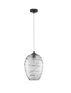 B-Ware Nova Luce Pendelleuchte Hängeleuchte Lampe EVLEEN E27 LED Schwarz dimmbar Ø 23cm