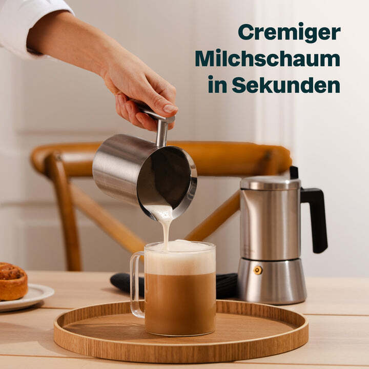 Silberthal Milchaufschäumer Milchschäumer Edelstahl Spülmaschinengeeignet - 4260470462739