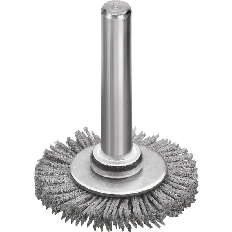 Lessmann Rundbürste Schleifbürste SiC D.30mm Schaft 6mm K.120 für Aluminium, - 4017359111345