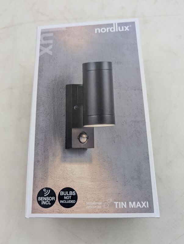Nordlux Außenwandleuchte Tin Maxi GU10 Schwarz mit Bewegungsmelder IP54 220mm - 5701581329287