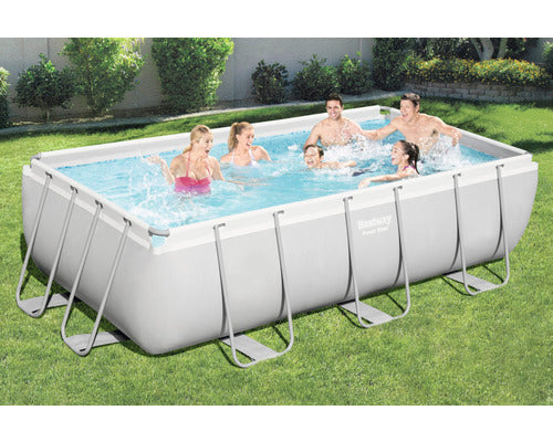 Bestway Aufstellpool Framepool Gartenpool 404x201x100cm grau inkl Filter Leiter - 4306517435240