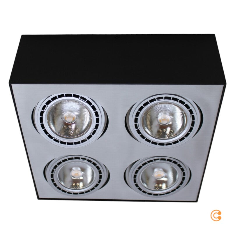 Arcchio Dwight LED-Deckenlampe in Schwarz, 4-fl. - 4251096560978