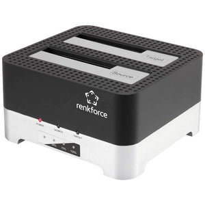 B-Ware Renkforce RF-DOCKING-02 SATA USB 3.2 Gen 1 (USB 3.0) Festplatten-Kopierstation Mit Clone-Funktion (RF-5047512)