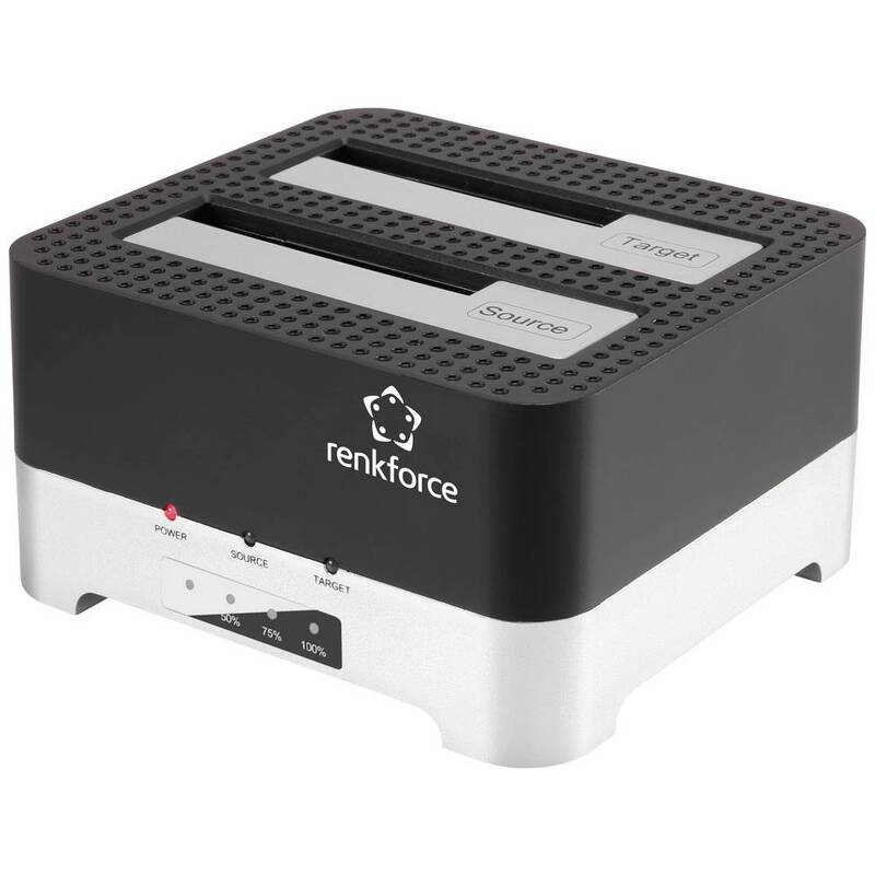 Renkforce RF-DOCKING-02 SATA USB 3.2 Festplatten-Kopierstation mit CloneFunktion - 4064161207230
