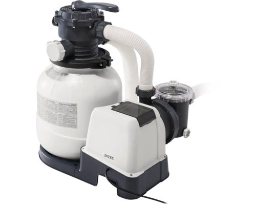 Intex Aufstellpool Framepool Ø 549 cm anthrazit Poolset mit Filteranlage Leiter - 6941057431598