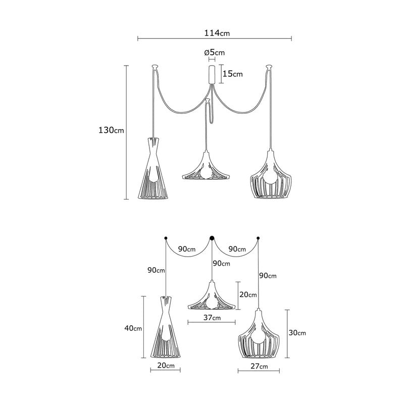 Maroska Sketch Pendelleuchte Pendellampe Hängeleuchte Hängelampe Leuchte Lampe - 8681875575637