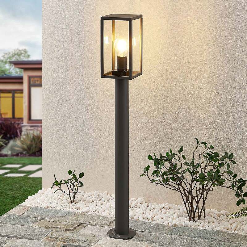Lindby Wegeleuchte Filimon LED Gartenlampe Pollerleuchte dimmbar anthrazit 80cm - 4251096575897