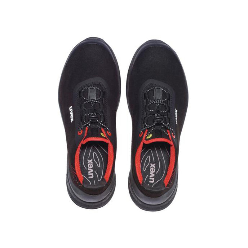 Uvex Sicherheitshalbschuhe S3 SRC uvex 1 G2 Mikrovelours schwarz rot Größe 44 - 4031101831251