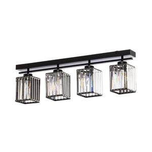 B-Ware AV-1795-4Y-BSY Deckenleuchte Lampe Balken E27 Kristallglas Eisen SIEHE TEXT/FOTO