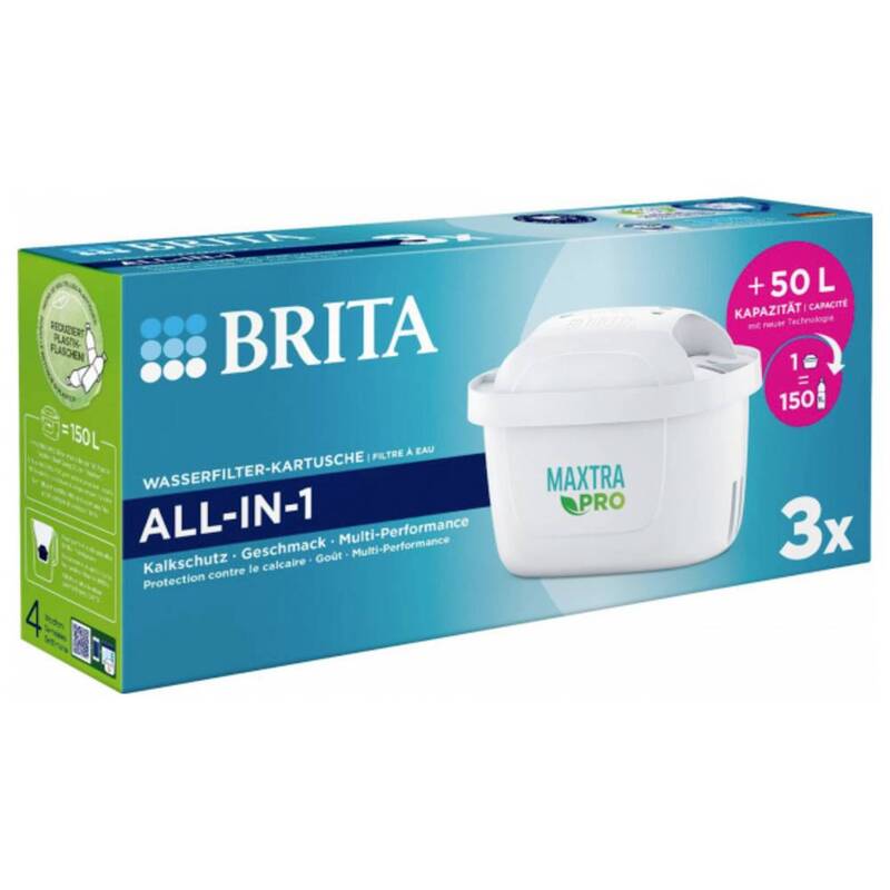 BRITA Wasserfilter Filterkartusche MAXTRA PRO 4er Set für weiches Wasser 150l - 4006387122027