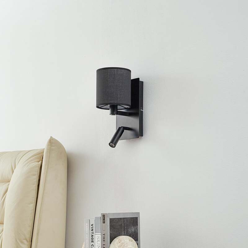 Lindby Wandleuchte Aiden LED Wandlampe Leselicht dimmbar schwarz 30cm Höhe - 4251911799675