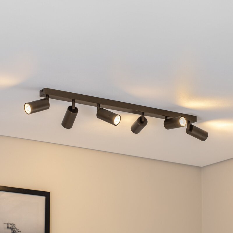 Luminex Link Deckenstrahler Strahler titan-goldfarben Länge 90 cm 6-flammig Spot - 5907565995220