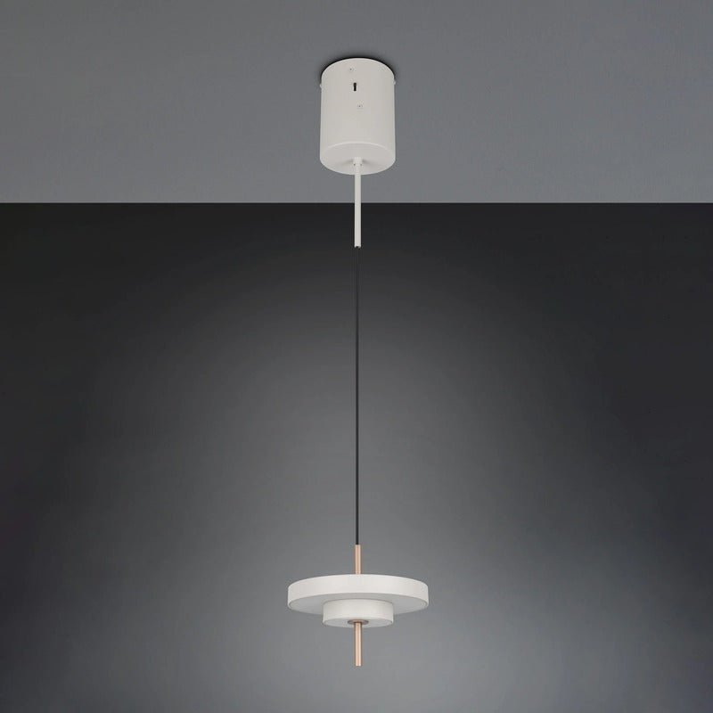 Trio Lighting Pendelleuchte Hängelampe LED Leuchte hellgrau Metall CCT dimmbar - 4017807655933