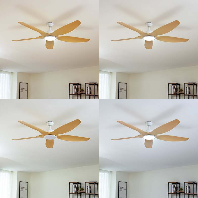 Lucande LED-Deckenventilator Omendo weiß DC leise dimmbar für Räume bis 15 m² - 4251911780031