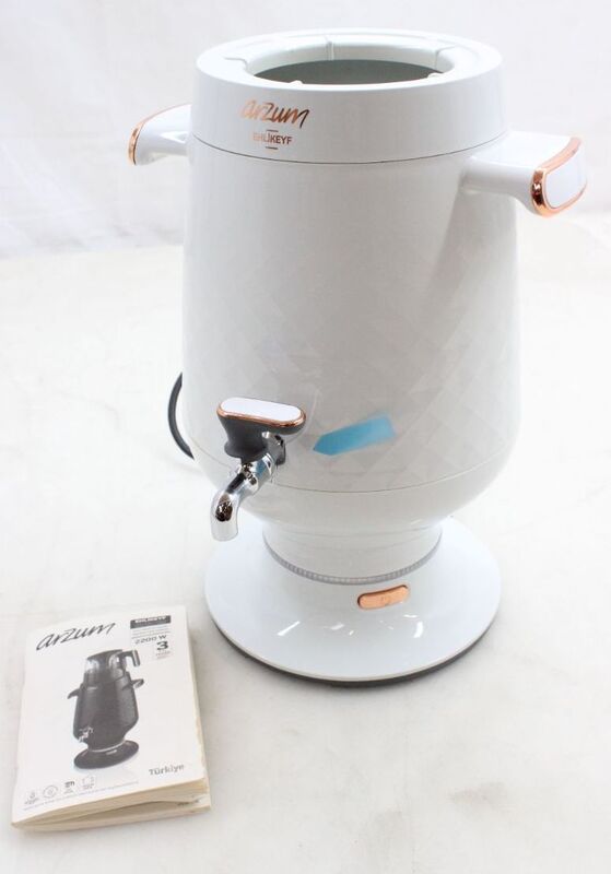 Arzum Ehlikeyf Teemaschine Samowar 2200 W Weiß mit Warmhaltefunktion - 8693184910160