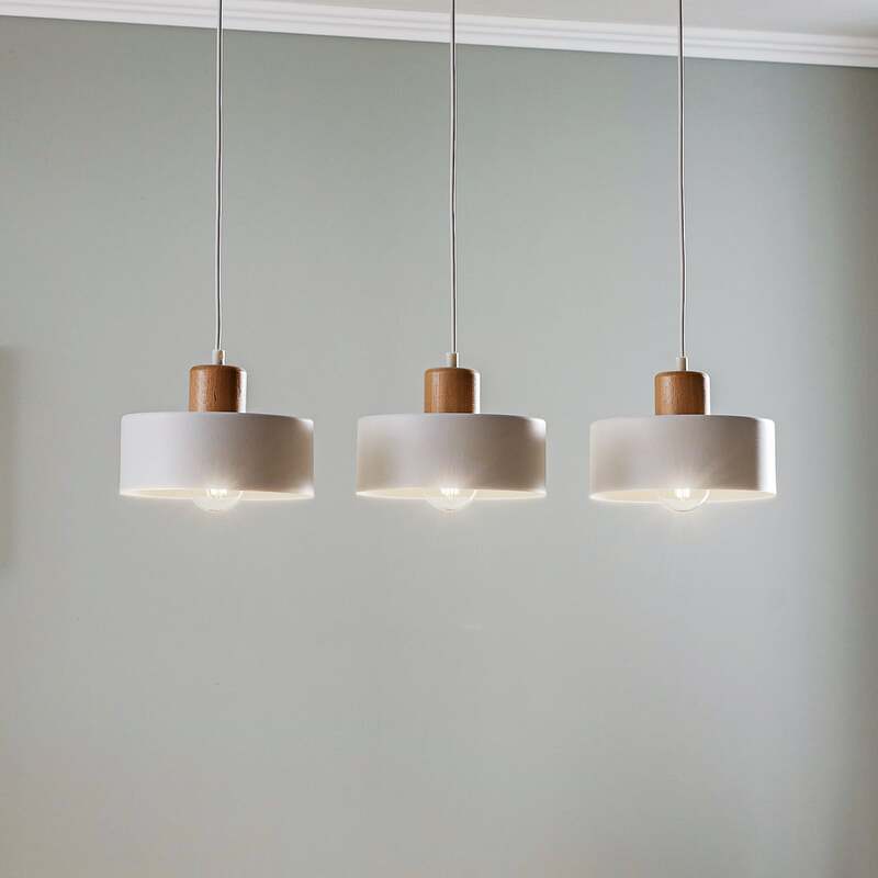 EMIBIG LIGHTING Pendelleuchte Tako Hängeleuchte Hängelampe E27 dreiflammig weiß - 5901738919877